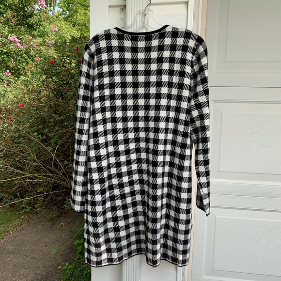NWT Talbots Pretty Black White Gingham Check Cardi - Picture 4 of 6